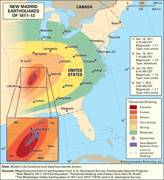 New Madrid fault zone